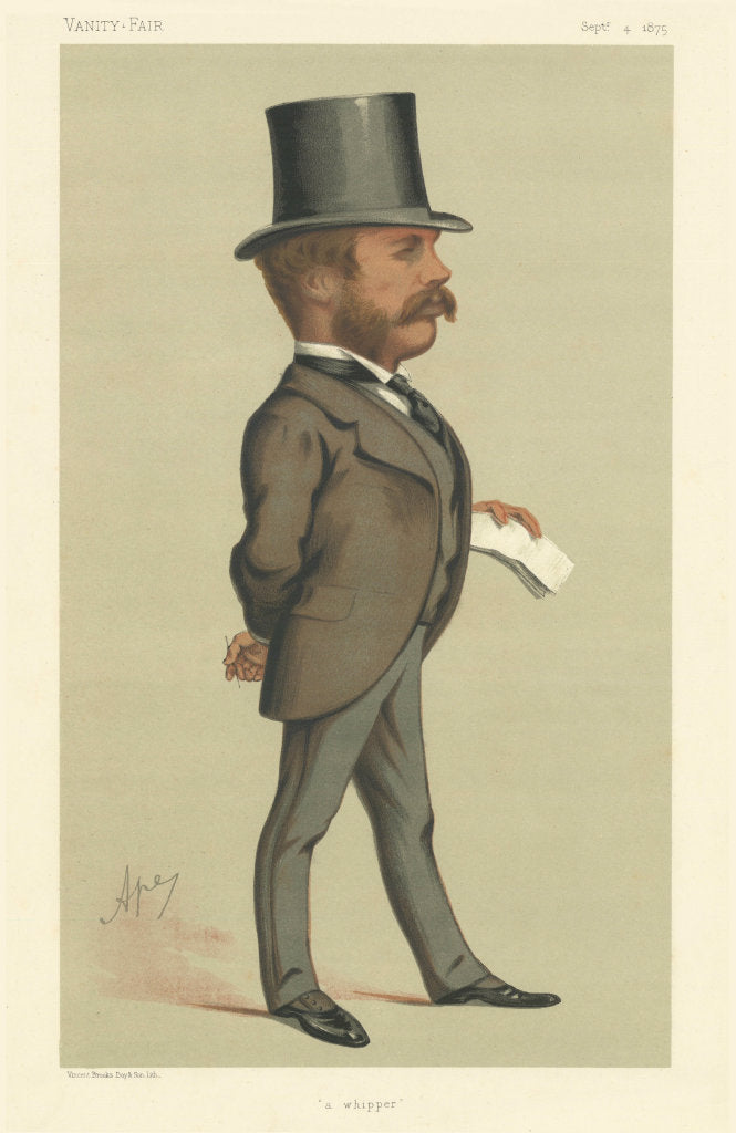 VANITY FAIR SPY CARTOON William Hart Dyke 'a whipper' Tennis. By Ape 1875